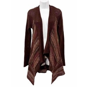 Free‎ People Women’s Size S Long Open Cardigan Sweater Asymmetric Hem One Button